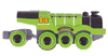 Grüne Lokomotive "Flying Scotsman" (batteriebetrieben)