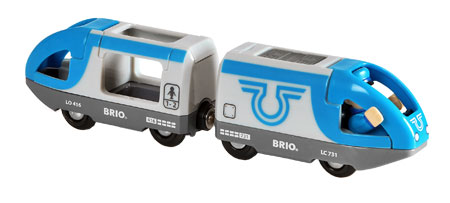 Blauer Reisezug batteriebetrieben (Brio)