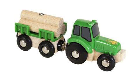 Traktor mit Holz-Anhnger