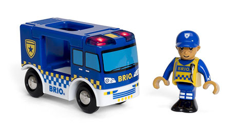 Polizeiwagen mit Licht und Sound (Brio)